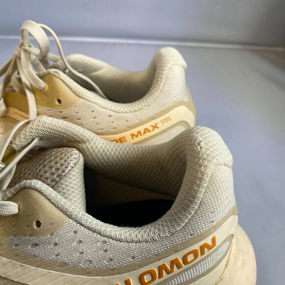 Salomon Glide Max TR Trail Running Shoes w10 Beige Orange - Picture 4 of 7